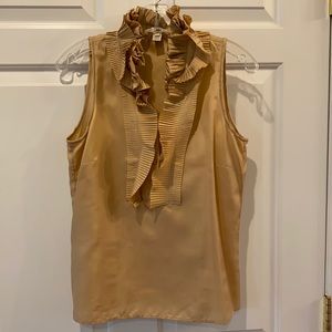 J crew silk ruffle top